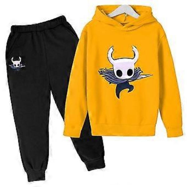 Het spel Hollow Knight Barnkläder för barn, Nya populära personliga Anime Hoodies, Harajuku Sweatshirts, Pojk Hoodie Set (120 (5-6 år) Blå)