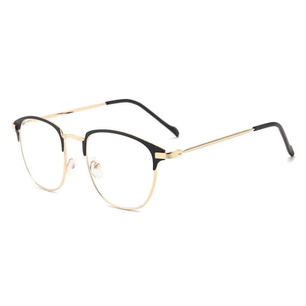 Mode unisex fyrkantiga Enkla glasögon för män kvinnor Metallbåge gla