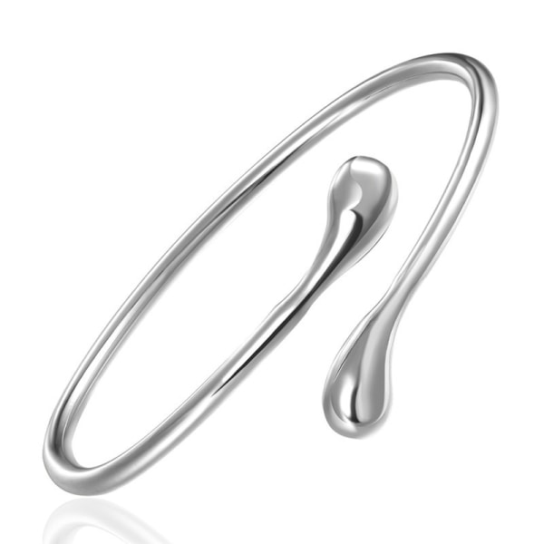 Silverpläterat armband Shiny Bangle Armband (silver)