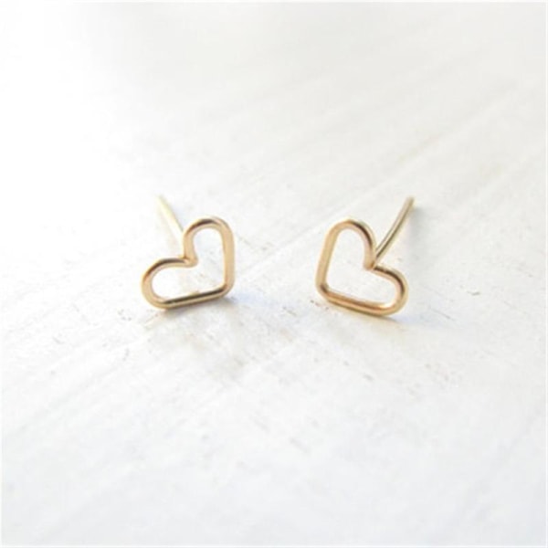 2 par Simple Peach Heart Love Stud örhängen miljövänligt