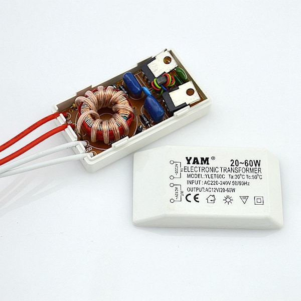 20-60W Halogenlampe Elektronisk Transformator Spotlight Adapter Enhed 220V til AC12V