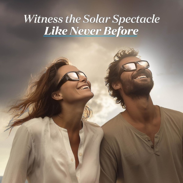 Solar Eclipse -lasit (2 pakkausta) 2024 Ce- ja Iso-sertifioidut turvavarjostimet suoraan auringonvaloon katselemiseen NASA-hyväksytty 2024