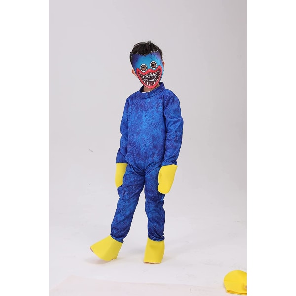 Poppy Playtime Huggy Wuggys kostume til børn, spil Huggy Wuggys Cosplay Carnival Horror Monster Jumpsuit(s)
