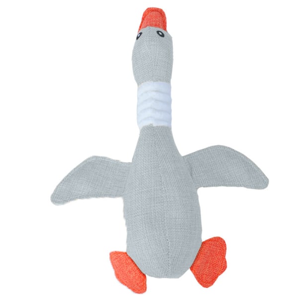 Pet toys simulation dog plush toys sound bite-resistant denim linen geese.