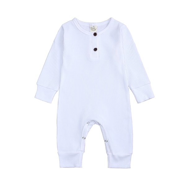 Baby Jumpsuit med Lång Ärm Bekväma Kläder för Pojkar och Flickor Toddler Jumpsuit Nyfödd Krypande Dräkt Vår Höst 10 18-24m