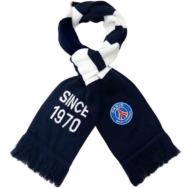 Fotbollsklubbslogotyp broderad halsduk konstgjord ull halsduk Real Madrid Barcelona Paris Chelsea AC Juventus