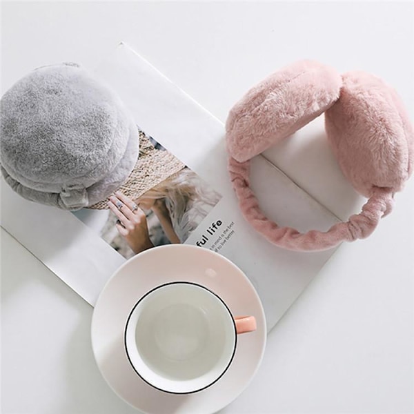 Erittäin pehmeät korvanlämmittimet lapsille ja aikuisille, korkealaatuiset, harmaat Grey one size