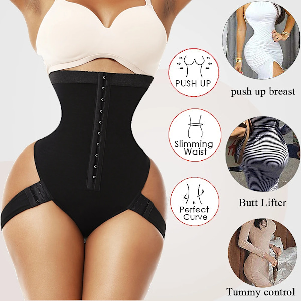 2-i-1 Persika Rumplyft Shapewear Kurvig Mageformare Midjetränare nude nude XXL