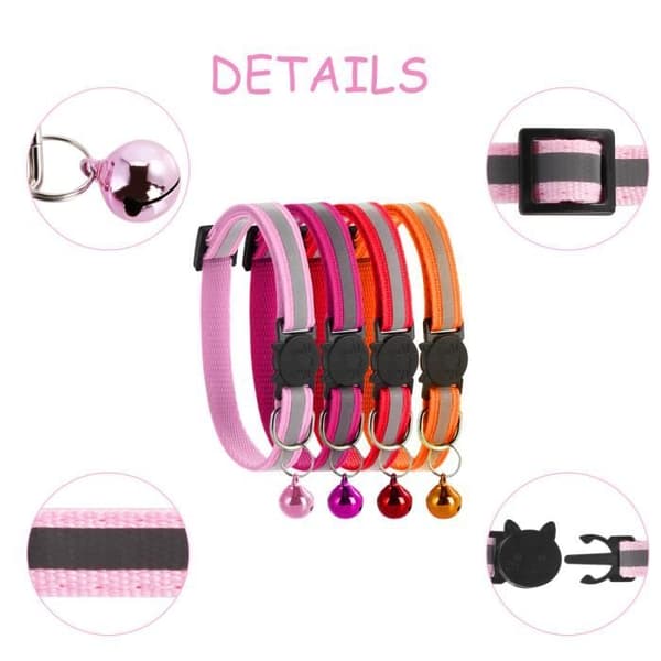 Hundehalsbånd - Nylon - Refleks - Justerbart - 12-pak