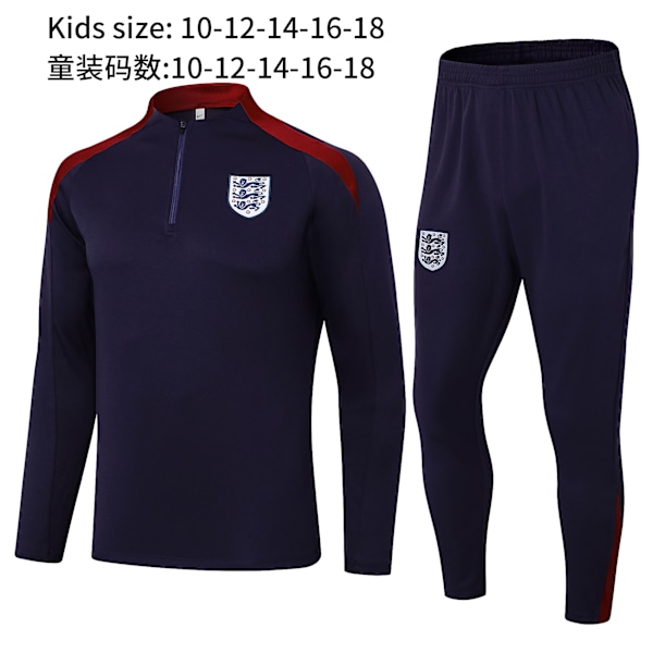 Ny Paris Frankrike Portugal Mbappe Messi langermet treningsdress fotballuniform dress ytterjakke barneklær 36 18