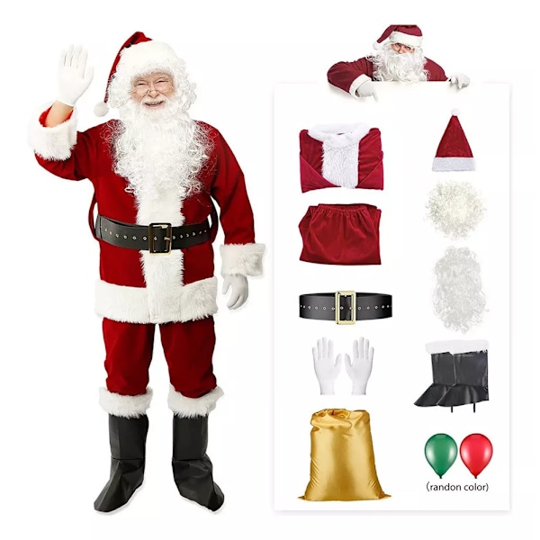 Julemandskostume til mænd og kvinder * Rojo 2XL