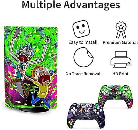 PS5-mærkat til optisk drev, cool PS5-skin, controller-greb, til PS5-konsol og controller, DC-tegneserie, Joker11