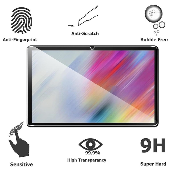 För Samsung Galaxy Tab A9+ Skärmskydd Full täckning 2,5D rakkant härdat glasfilm