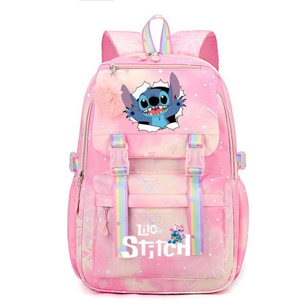 Lilo & Stitch Ryggsäck för Kvinnor Pojkar Flickor Bokväska Skolväska för Studenter Tonåringar color1