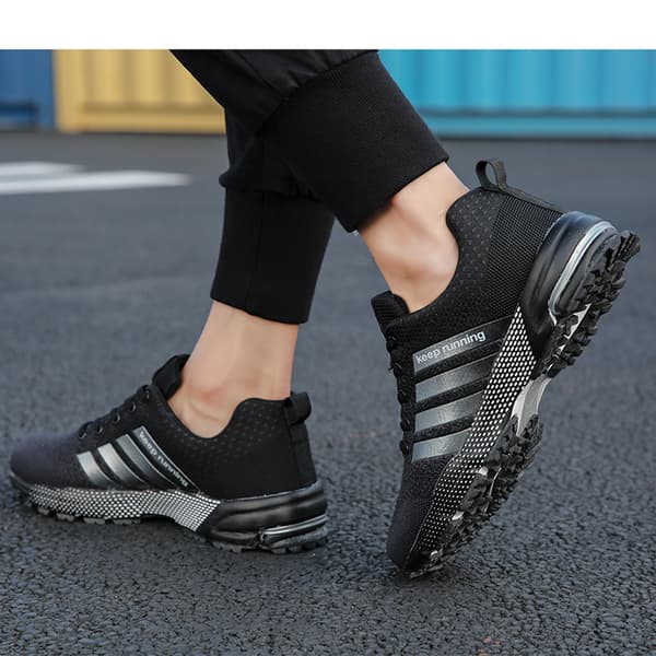 Fasjonable joggesko for menn Lette løpe- og gåsko Negro EU:41