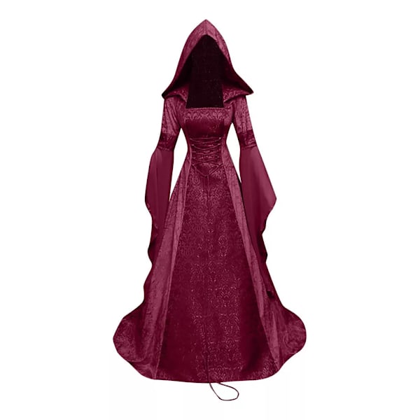 Goottilainen Huppupuku Morsiuspuku Cosplay Halloween Claret P