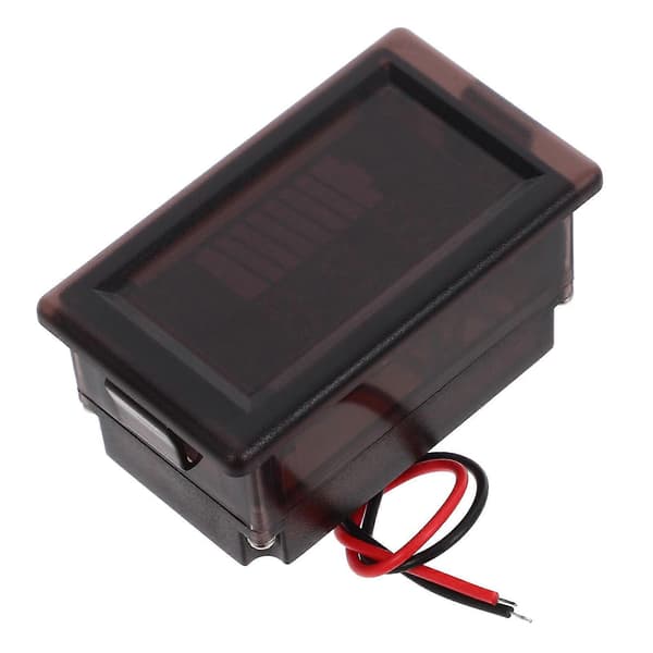 Batterispenningsmåler for batterispenningsdisplaymonitor 12-60V i svart