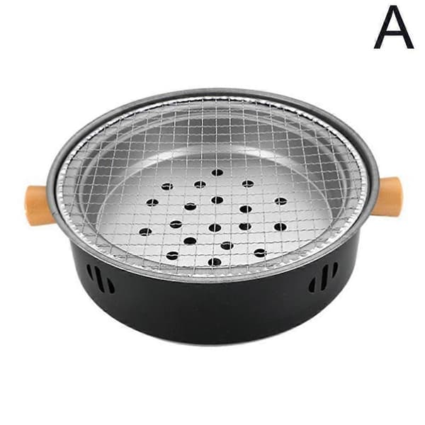 Bærbar kullgrill, kullgrill, mini kullgrill multifunksjonell kullgrill røykfri rund bordkullgrill, for