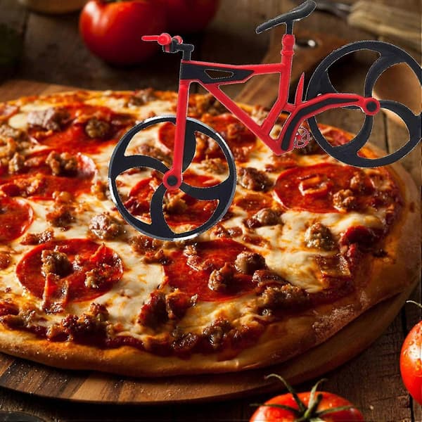 Pizzakutter Sykkel Pizzakutter Rustfritt Stål Dobbel Pizzakutter