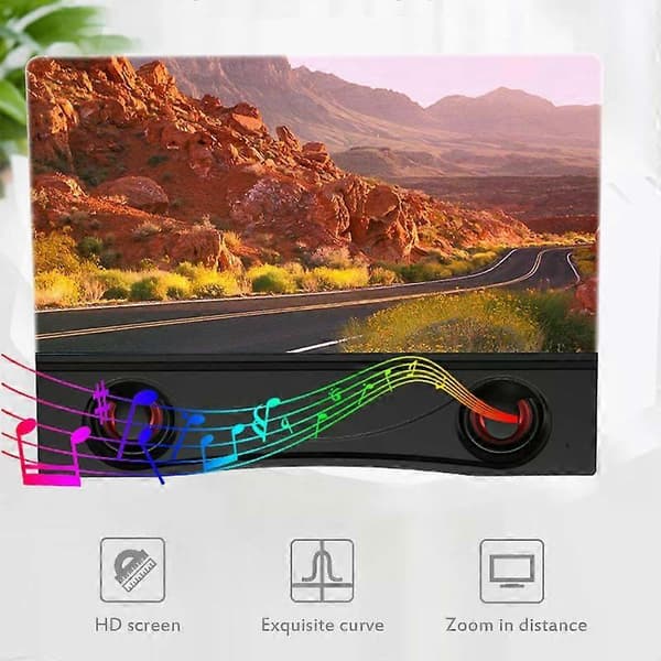 F12 3D mobiltelefonskjermforstørrer Bluetooth stereohøyttaler HD-videoforsterker