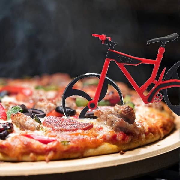 Pizzaskærer Cykel Pizzaskærer Rustfrit Stål Dobbelt Pizzaskærer
