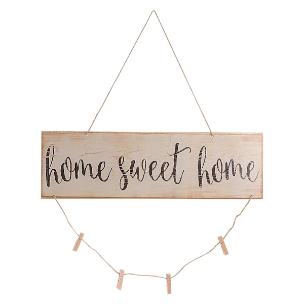 Creative Mini Wooden home sweet home Hanging Wall Board DIY Listing Note Clips Crafts