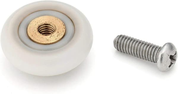 4-pack ersättningshjul för duschdörr med M4-skruvar, diameter 19 mm