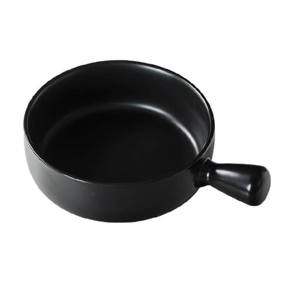 21 cm suppeskål – mikrobølgesikker – til fransk løgsuppe og gratin Black
