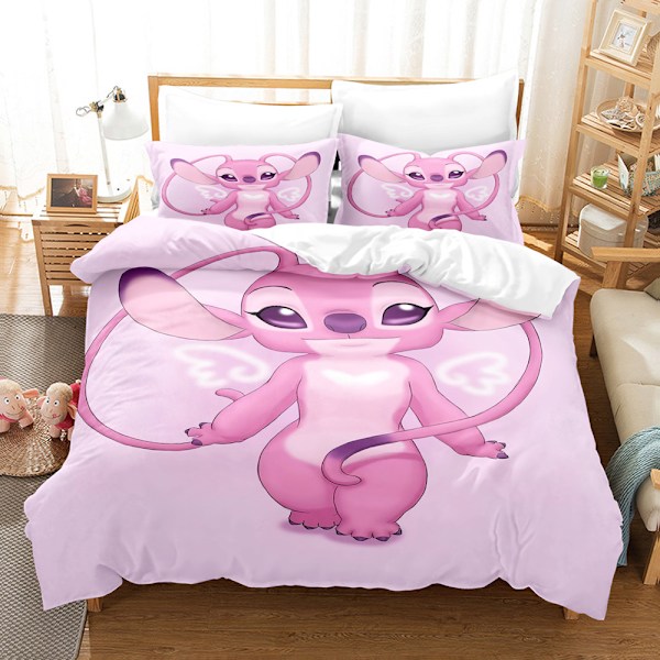 3D digitaalinen painatus kolmiosainen setti söpö piirretty Stitch Tähti ja Vauva sängyn peitto 135*200 tyynyliina 50*75*1