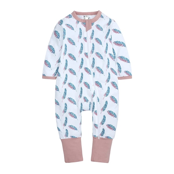 Nyfödd Baby Bomulls Rompers Kläder Långärmad Cartoon Jumpsuit 6 EU: 3-6m