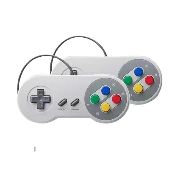 NES620-i-en-kabel håndholdt spillmaskin koblet til TV dobbel retro hjem FC rød og hvit maskin eksplosjoner