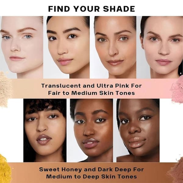 O/S One Size Ultimate Blurring Setting Powder ULTRA PINK NY genomskinlig translucent 80