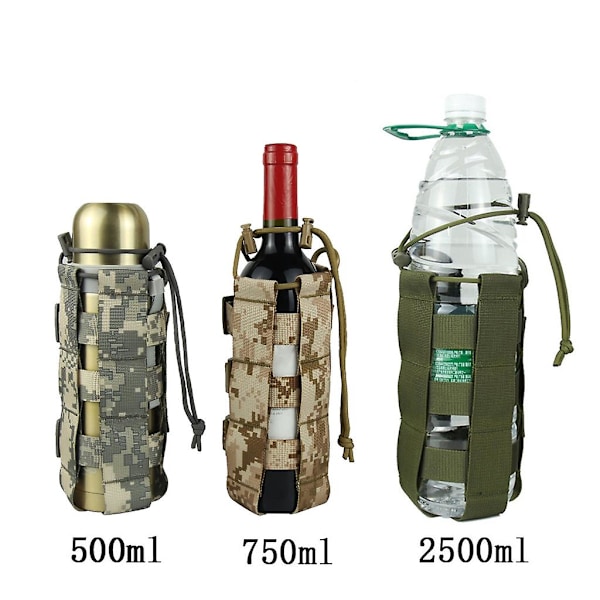Tactic Dragkedja Molle Vattenflaskhållare Väska Vattenflaska Väska Bärväska Brown