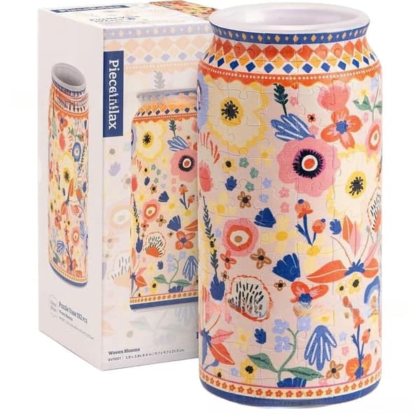Vævede Blomster 3D Puslespil Blomstervase (Håndlavet)