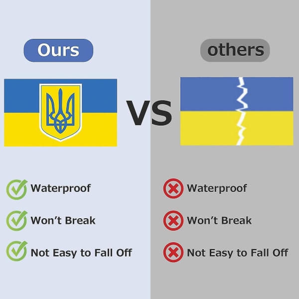 Ukraine flag klistermærker med ukrainsk emblem