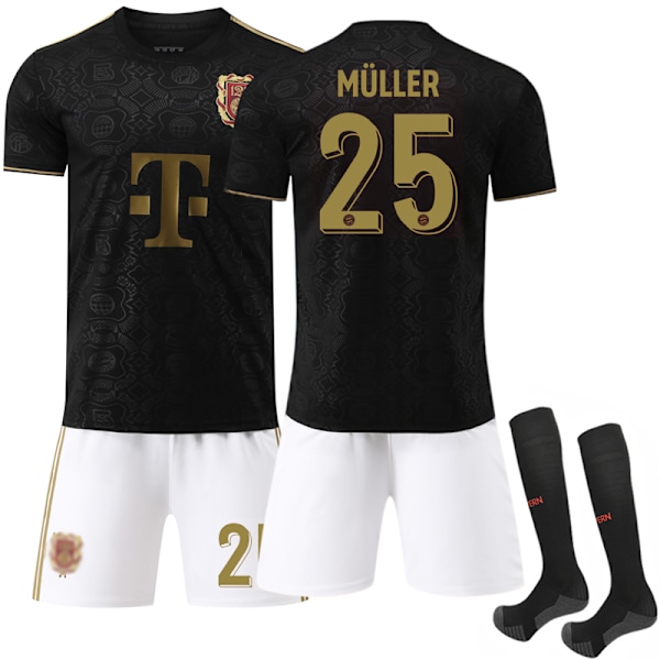2025-2026 Bayern München 125-vuotisjuhlaversio Musta Jalkapallopaita Nro.25 Muller M