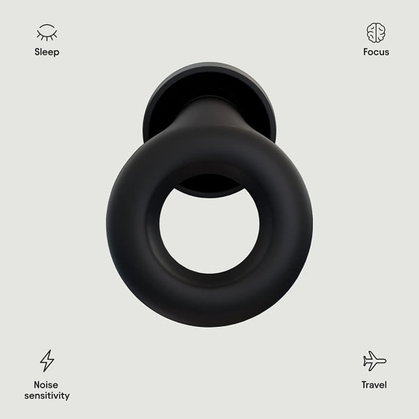 Sløyfe stille støydempende ørepropper - Supermyke gjenbrukbare fleksible silikon øreklokker for søvn, støy