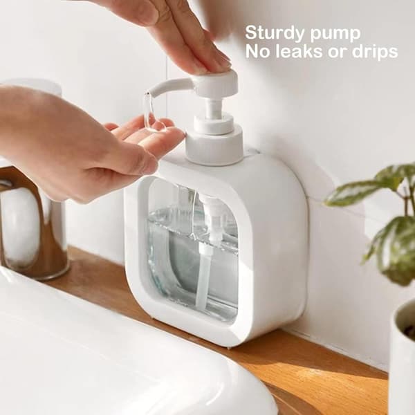 Sæbedispenser 300ml 500ml Med Pumpe Lille Opvaskemiddelpumpe Sort Plast