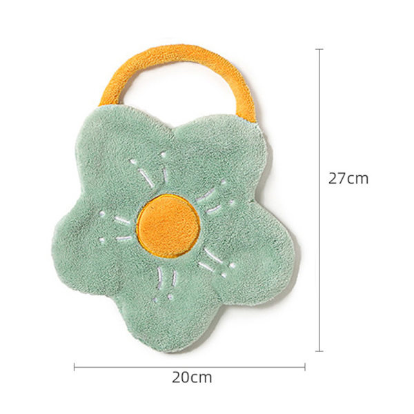 Handdukar med hängögla, absorberande handduk för rengöring och torkning av badrum Blue+Green