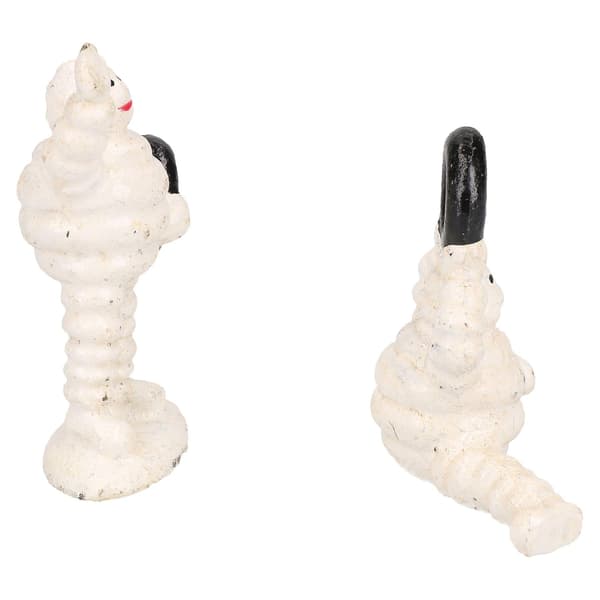 6-pack Mini Michelin Man Maskot Bibendum Gjutjärnsstatyett Figurer