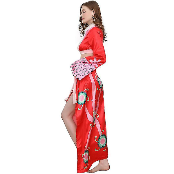 Anime Kostume Boa Hancock Cosplay Sexet Rød Kimono Kjole Halloween Karneval Kostume Til Kvinder Whbyv S