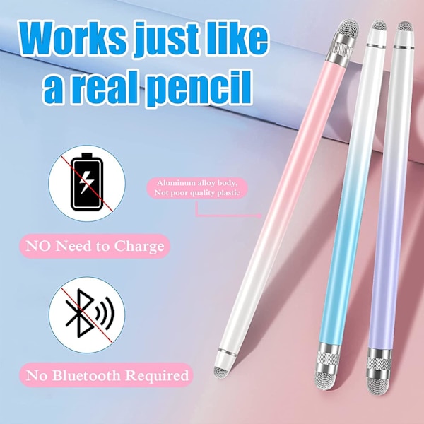 3 stk Stylus-penner for berøringsskjermer, Stylus-penn for Iphone/ipad/nettbrett Android/Microsoft/Surface kompatibel med alle berøringsskjermer