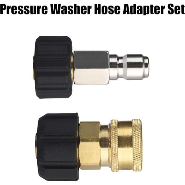 Högtryckstvättslang Adapter Set M22 till 3/8 Snabbkoppling för Högtryckstvättslang, 5000 PSI