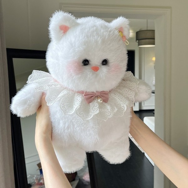 Meow it -nukke räjähtää, pullea valkoinen kissanpentu söpö plusslelu simulointi.