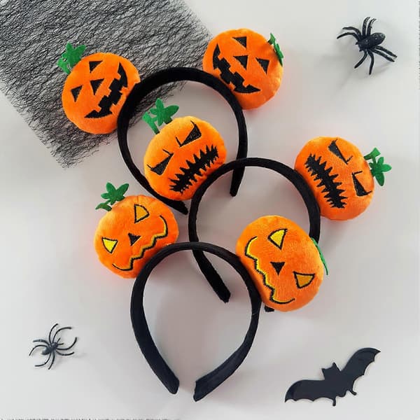 Halloween Hårbøyle – Broderte Spøkelsesdetaljer – for Festlig Moro D