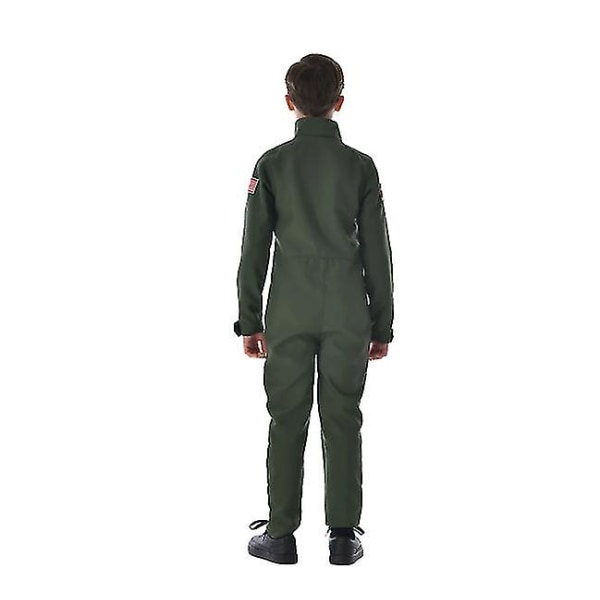 Retro Movie Top Gun Cosplay Military Pilot Costume For Kids American Airforce Uniform Boys S
