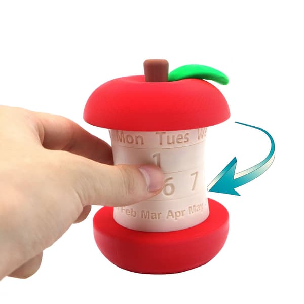 Eple roterende kalender skrivebordsdekorasjon ornament gave