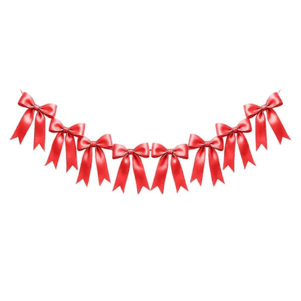 2 meter satengbuekrans - formbevarende bånd - bursdag brudedusj Red