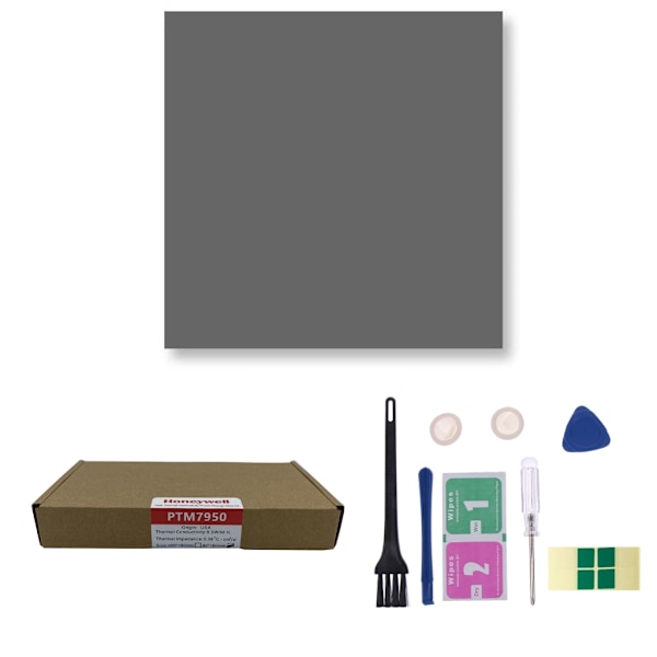 Honeywell PTM7950 faseendringssilikonplate - Bærbar CPU GPU silikonsmørepute 0.05 0.05 B