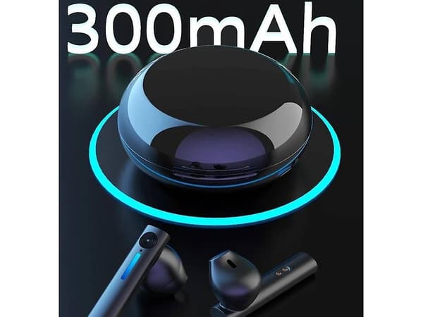 Høretelefoner True Wireless Bluetooth T15-1 (In Ear - Mikrofon - Sort)